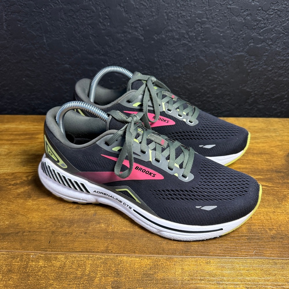 Brooks Adrenaline GTS 23 Black Pink Synthetic Running Womens 8.5 W D